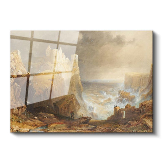 J.M.W. Turner - Deniz Kıyısında Kale Cam Tablo