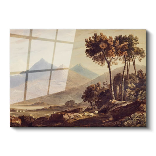 J.M.W. Turner - Dağlık Manzara Cam Tablo