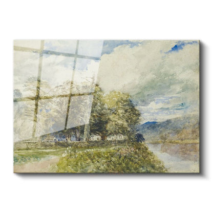 J.M.W. Turner - Ağaçlık Manzara Cam Tablo