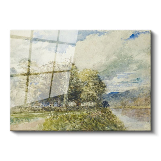 J.M.W. Turner - Ağaçlık Manzara Cam Tablo