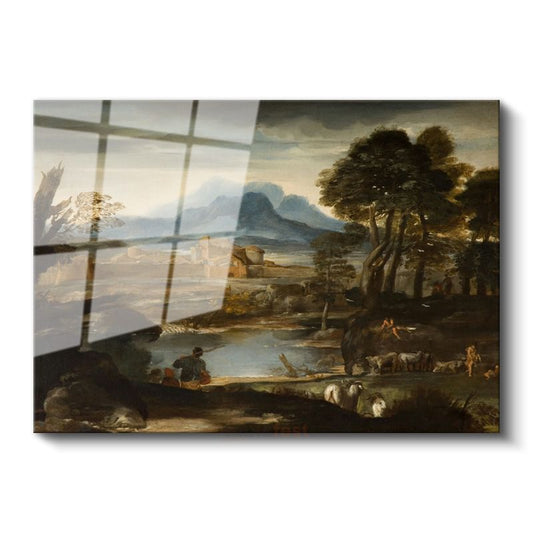 Claude Lorrain - Pastoral Manzara Cam Tablo