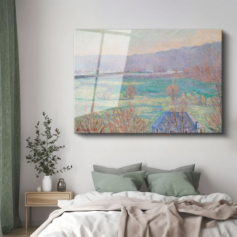 Blanche Hoschedé-Monet - Kır Manzarası Cam Tablo