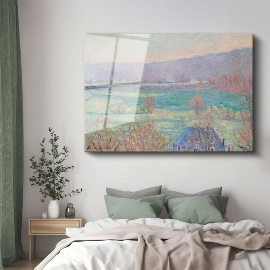 Blanche Hoschedé-Monet - Kır Manzarası Cam Tablo