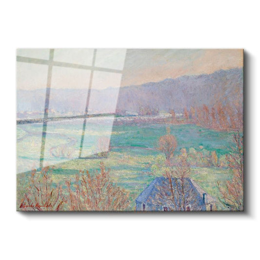 Blanche Hoschedé-Monet - Kır Manzarası Cam Tablo