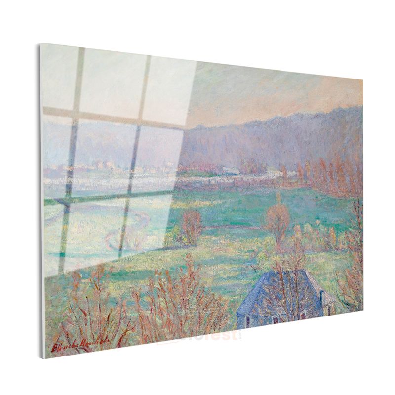 Blanche Hoschedé-Monet - Kır Manzarası Cam Tablo