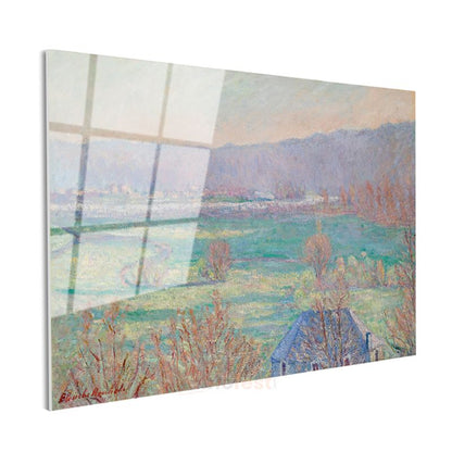 Blanche Hoschedé-Monet - Kır Manzarası Cam Tablo