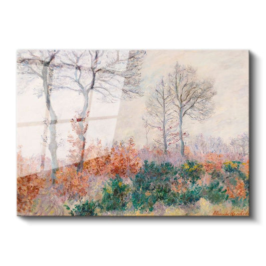 Blanche Hoschedé-Monet - Sonbahar Ağaçları Cam Tablo