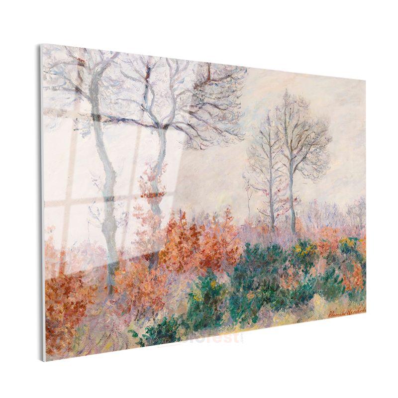 Blanche Hoschedé-Monet - Sonbahar Ağaçları Cam Tablo