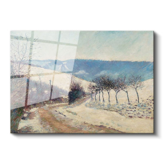 Blanche Hoschedé-Monet - Karlı Yol Manzarası Cam Tablo