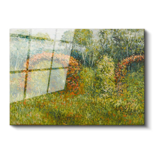 Claude Monet - Çiçekli Kemerler Cam Tablo
