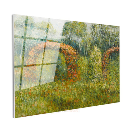 Claude Monet - Çiçekli Kemerler Cam Tablo