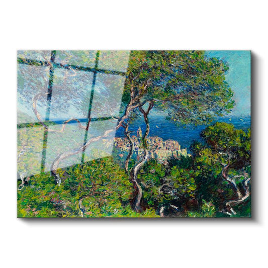 Claude Monet - Akdeniz Kıyısı Cam Tablo