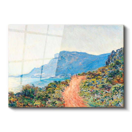 Claude Monet - La Corniche Kıyı Patikası Cam Tablo