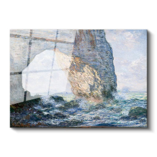 Claude Monet - Manneporte Kayalığı Cam Tablo