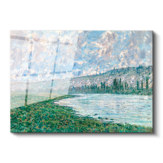 Claude Monet - Seine Nehri Manzarası Cam Tablo