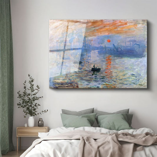 Claude Monet - İzlenim Gün Doğumu Cam Tablo