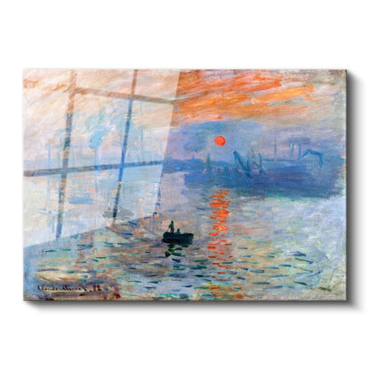 Claude Monet - İzlenim Gün Doğumu Cam Tablo