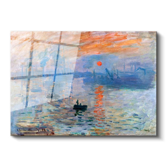 Claude Monet - İzlenim Gün Doğumu Cam Tablo