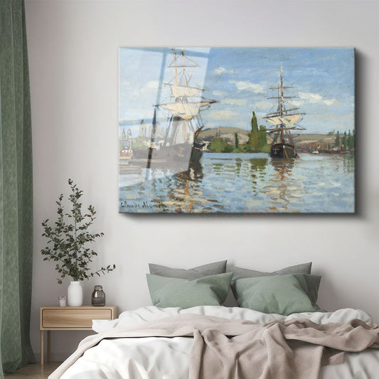 Claude Monet - Gemiler Cam Tablo
