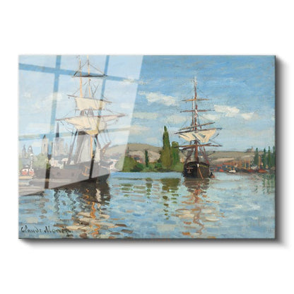 Claude Monet - Gemiler Cam Tablo