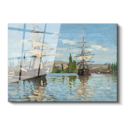 Claude Monet - Gemiler Cam Tablo
