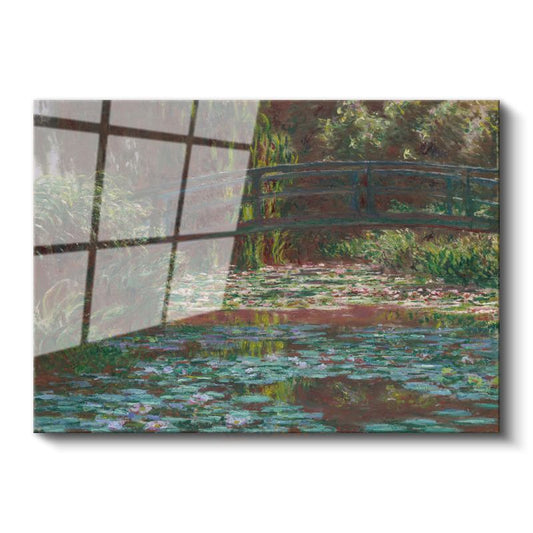 Claude Monet - Nilüferler ve Japon Köprüsü Cam Tablo