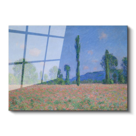 Claude Monet - Gelincik Tarlası Cam Tablo