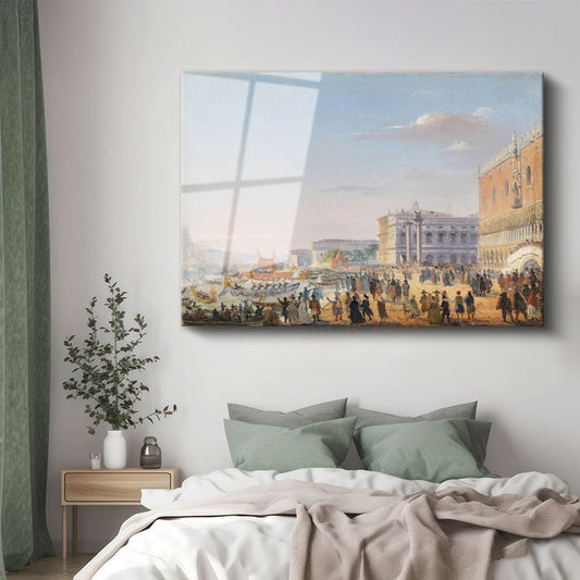 Canaletto - Venedik Rıhtımı Cam Tablo