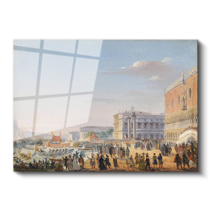 Canaletto - Venedik Rıhtımı Cam Tablo