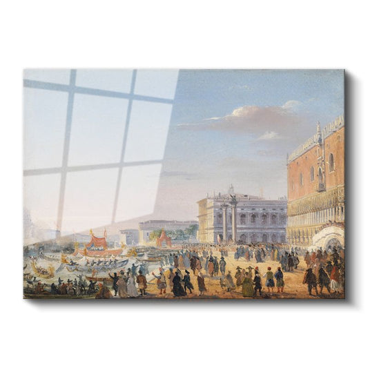 Canaletto - Venedik Rıhtımı Cam Tablo