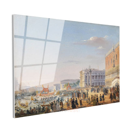 Canaletto - Venedik Rıhtımı Cam Tablo