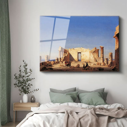 Ippolito Caffi - Atina Akropolis Cam Tablo