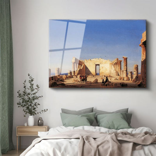Ippolito Caffi - Atina Akropolis Cam Tablo