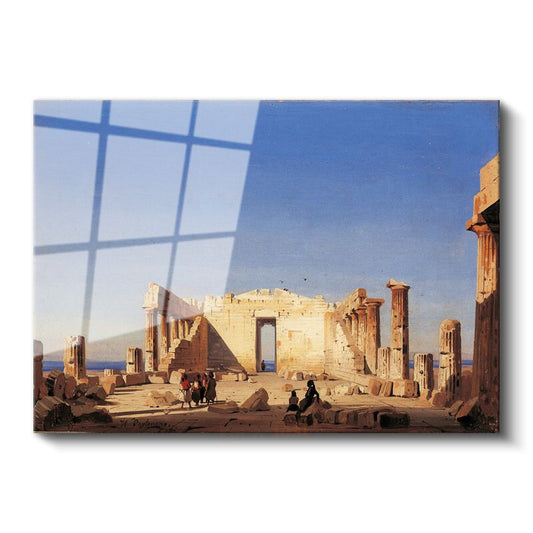 Ippolito Caffi - Atina Akropolis Cam Tablo