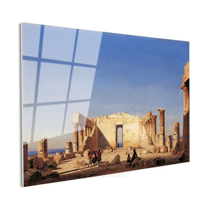 Ippolito Caffi - Atina Akropolis Cam Tablo