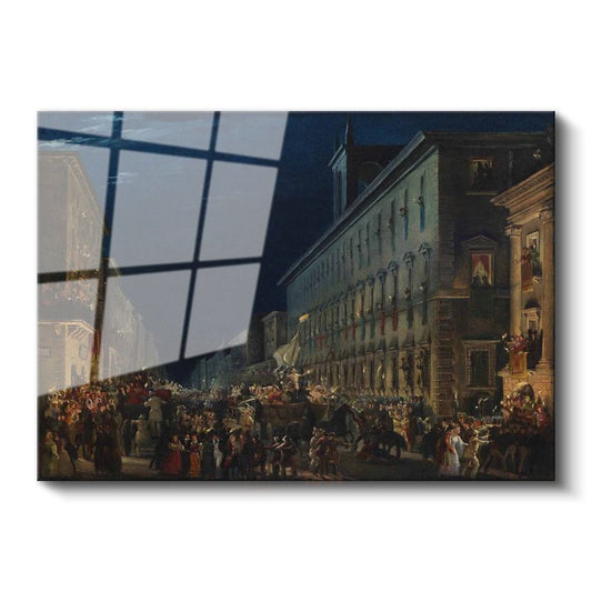 Ippolito Caffi - Gece Festivali Cam Tablo