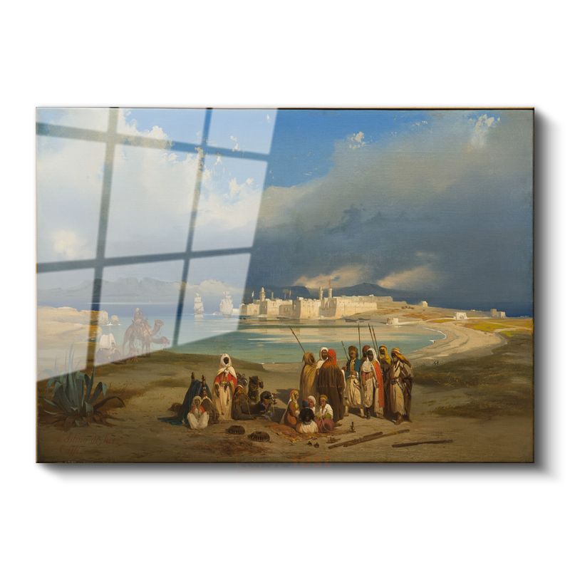 David Roberts - Algiers Limanı Cam Tablo