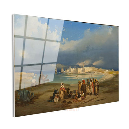 David Roberts - Algiers Limanı Cam Tablo