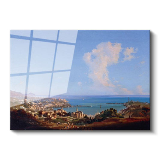 J.M.W. Turner - Liman Manzarası Cam Tablo