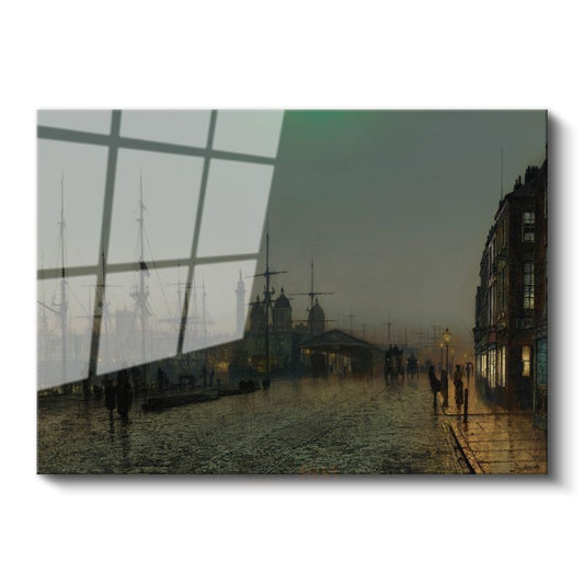 John Atkinson Grimshaw - Sisli Liman Cam Tablo