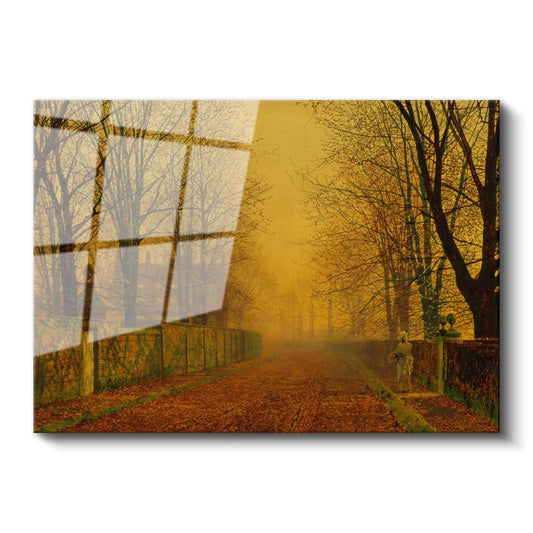 John Atkinson Grimshaw - Sonbahar Yolu Cam Tablo