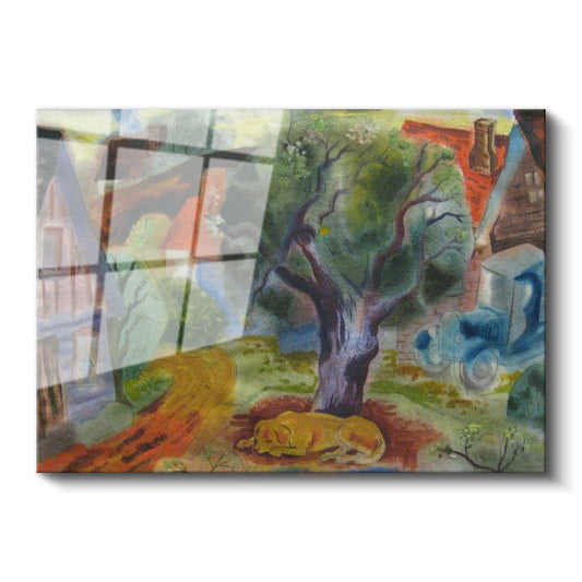 Marc Chagall - Köy Manzarası Cam Tablo