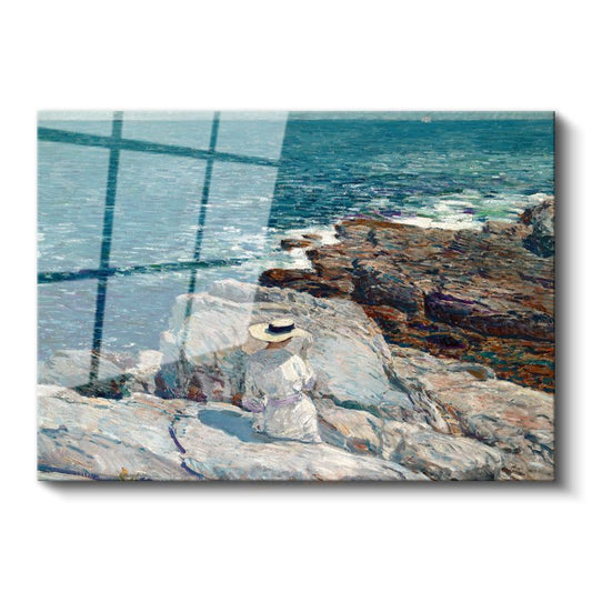 Childe Hassam - Kayalıklarda Yaz Cam Tablo