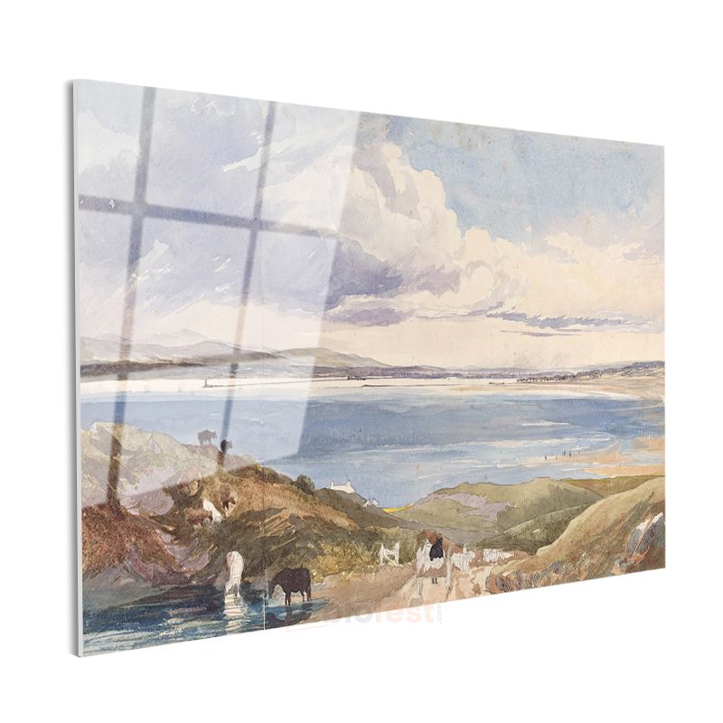 J.M.W. Turner - Kıyı Manzarası Cam Tablo