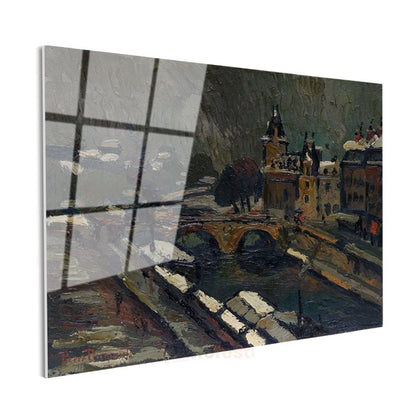 Tavik František Šimon - Paris Köprüsü Cam Tablo
