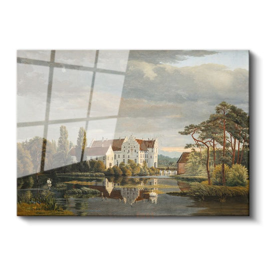 Christoffer Eckersberg - Borup Şatosu Manzarası Cam Tablo
