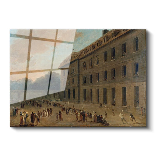 Hubert Robert - Saray Avlusu Cam Tablo