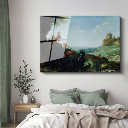 Claude Lorrain - Mitolojik Manzara Cam Tablo