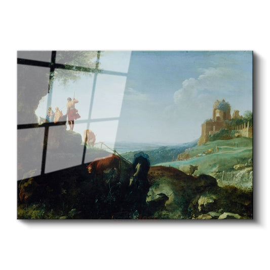 Claude Lorrain - Mitolojik Manzara Cam Tablo