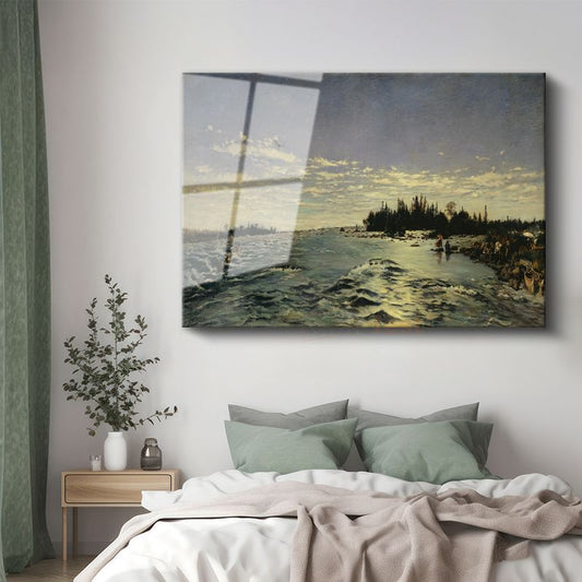Charles-François Daubigny - Nehir Manzarası Cam Tablo